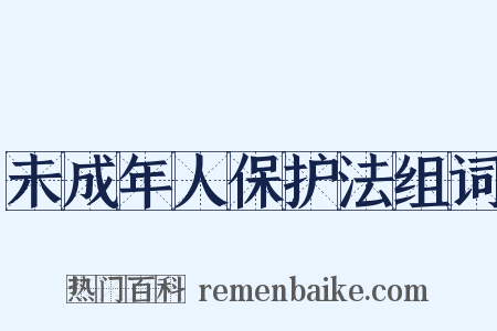 未成年人保护法组词是什么意思的图片